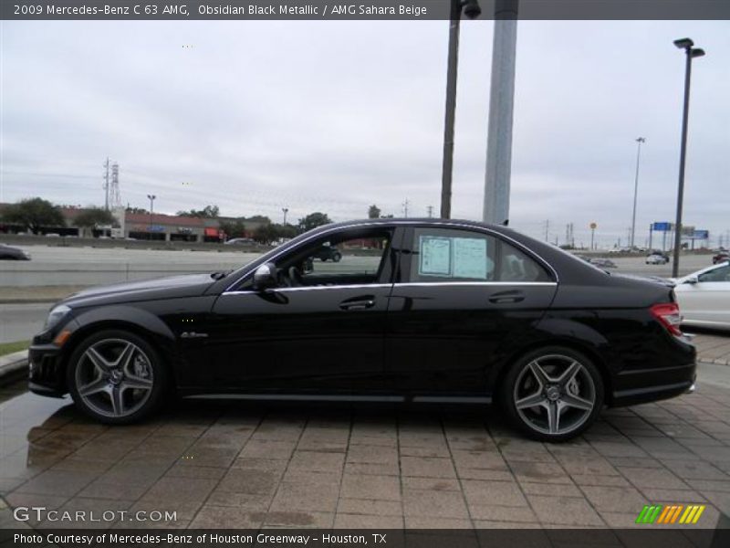Obsidian Black Metallic / AMG Sahara Beige 2009 Mercedes-Benz C 63 AMG
