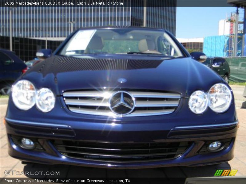 Capri Blue Metallic / Stone 2009 Mercedes-Benz CLK 350 Coupe