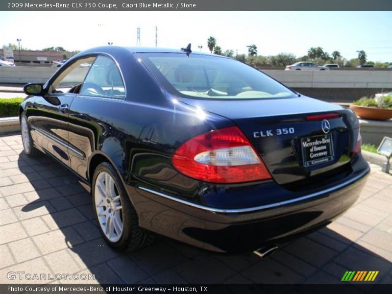 Capri Blue Metallic / Stone 2009 Mercedes-Benz CLK 350 Coupe