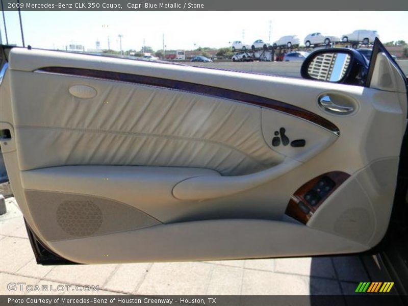 Capri Blue Metallic / Stone 2009 Mercedes-Benz CLK 350 Coupe