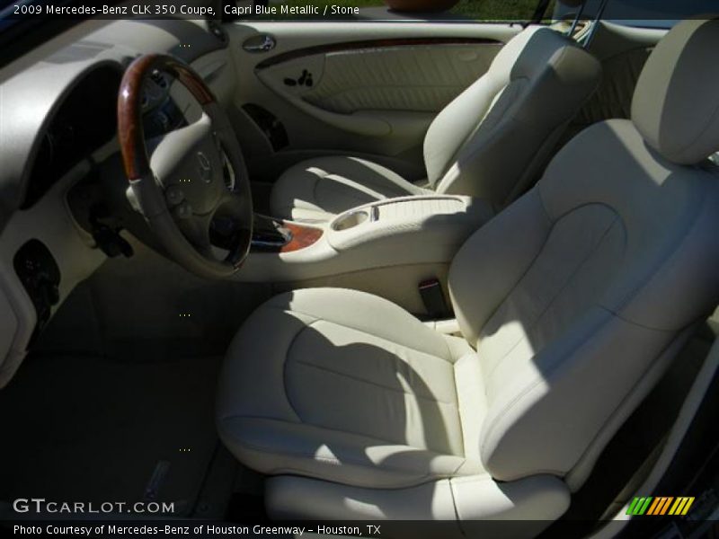 Capri Blue Metallic / Stone 2009 Mercedes-Benz CLK 350 Coupe