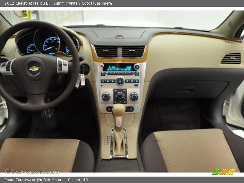 Summit White / Cocoa/Cashmere 2012 Chevrolet Malibu LT