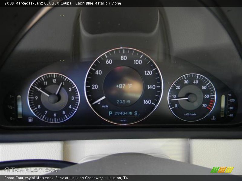 Capri Blue Metallic / Stone 2009 Mercedes-Benz CLK 350 Coupe