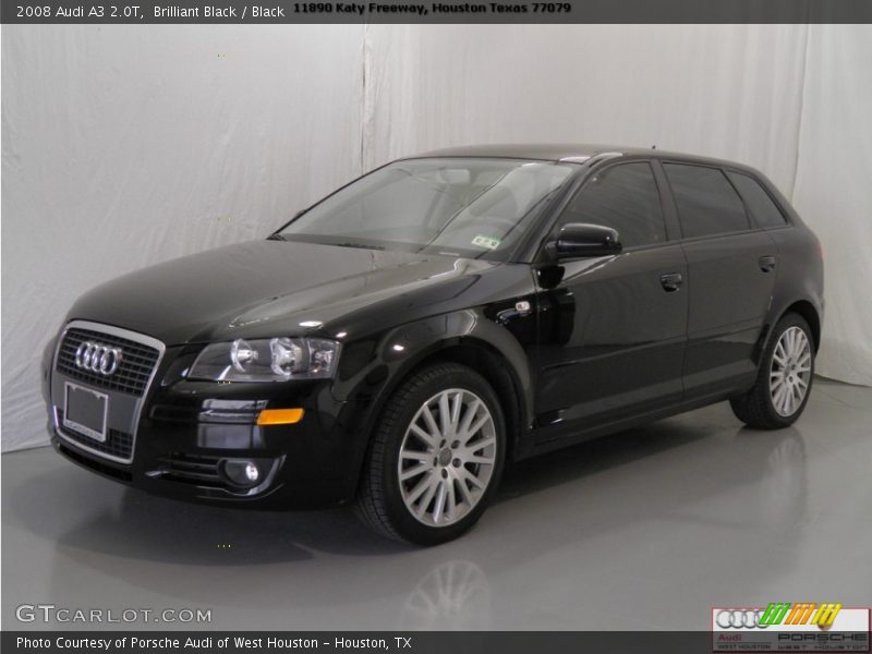 Brilliant Black / Black 2008 Audi A3 2.0T