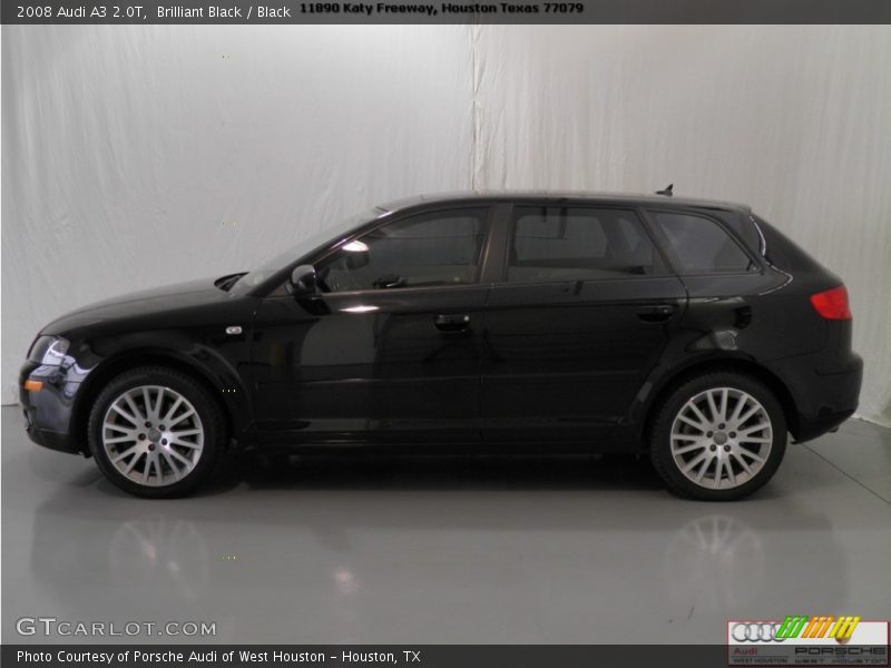 Brilliant Black / Black 2008 Audi A3 2.0T