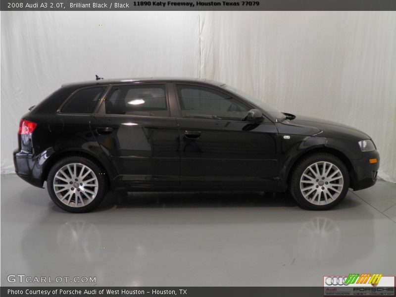 Brilliant Black / Black 2008 Audi A3 2.0T