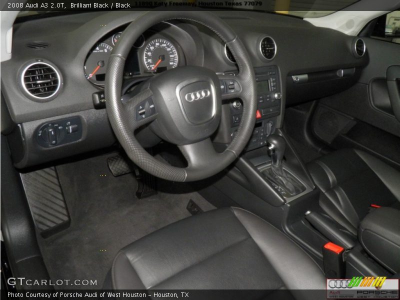 Brilliant Black / Black 2008 Audi A3 2.0T