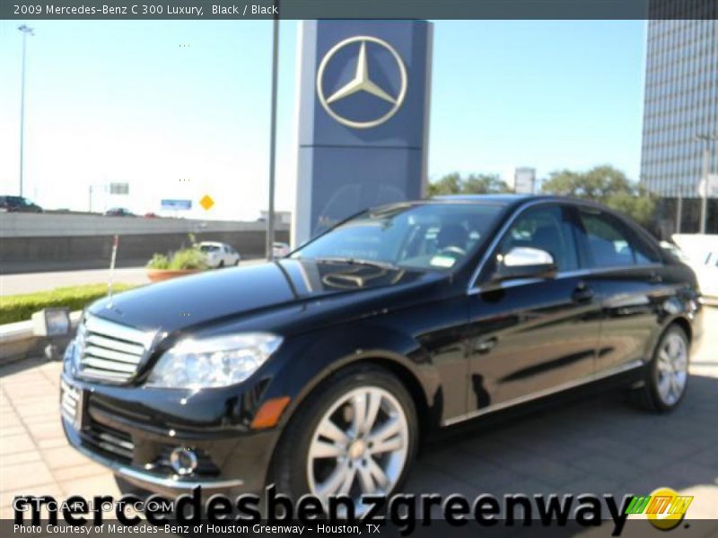 Black / Black 2009 Mercedes-Benz C 300 Luxury