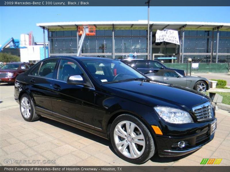 Black / Black 2009 Mercedes-Benz C 300 Luxury