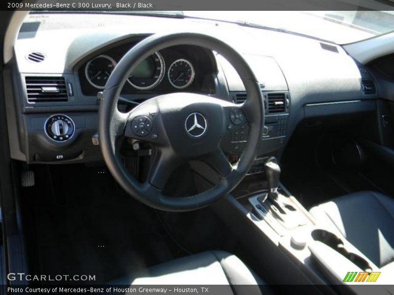 Black / Black 2009 Mercedes-Benz C 300 Luxury