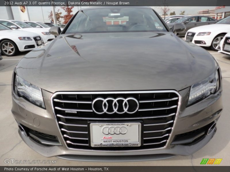 Dakota Grey Metallic / Nougat Brown 2012 Audi A7 3.0T quattro Prestige