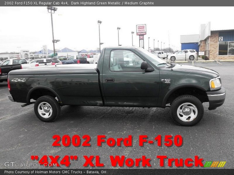 Dark Highland Green Metallic / Medium Graphite 2002 Ford F150 XL Regular Cab 4x4
