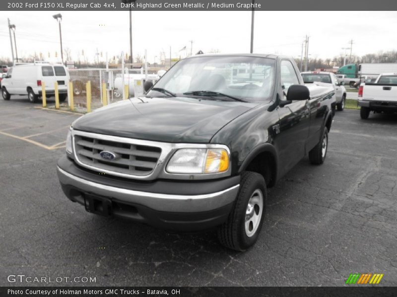 Dark Highland Green Metallic / Medium Graphite 2002 Ford F150 XL Regular Cab 4x4
