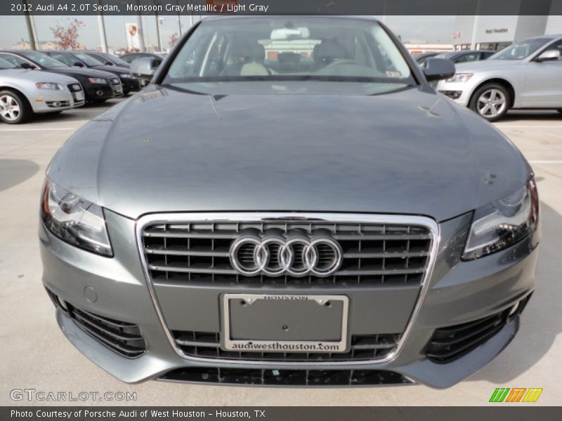 Monsoon Gray Metallic / Light Gray 2012 Audi A4 2.0T Sedan