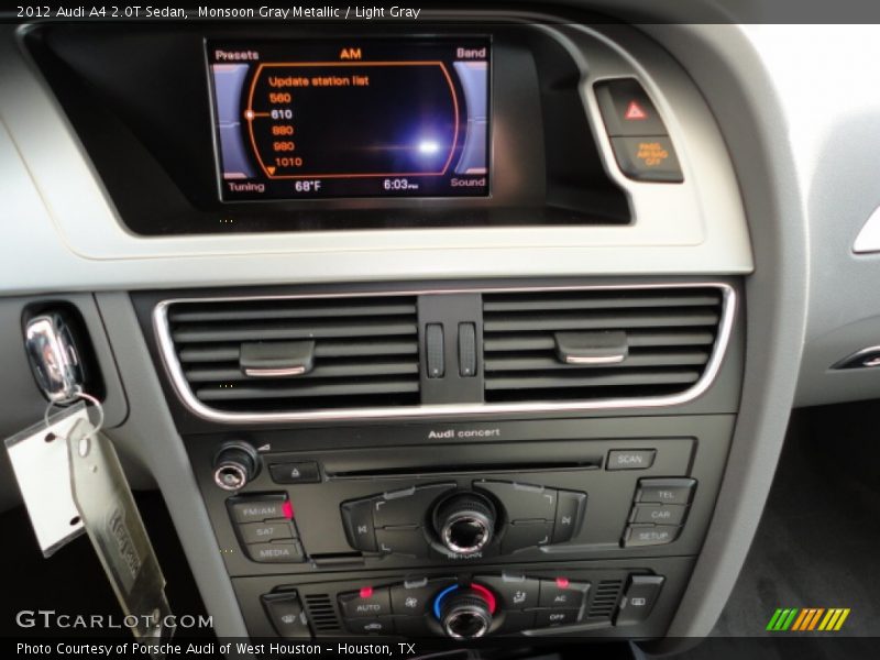 Monsoon Gray Metallic / Light Gray 2012 Audi A4 2.0T Sedan