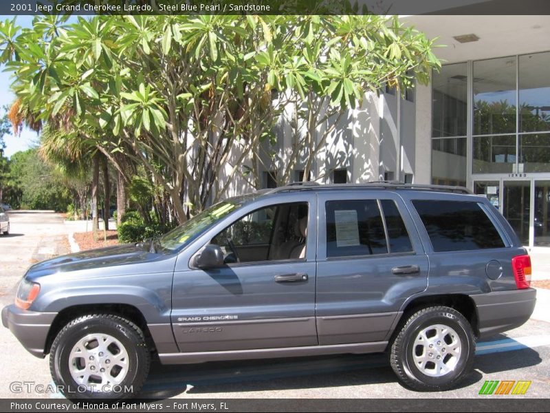 Steel Blue Pearl / Sandstone 2001 Jeep Grand Cherokee Laredo