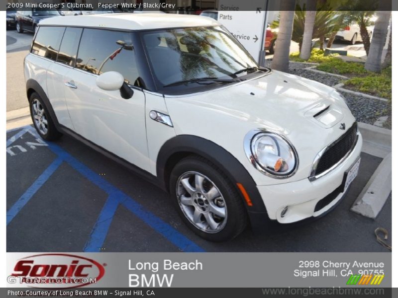Pepper White / Black/Grey 2009 Mini Cooper S Clubman