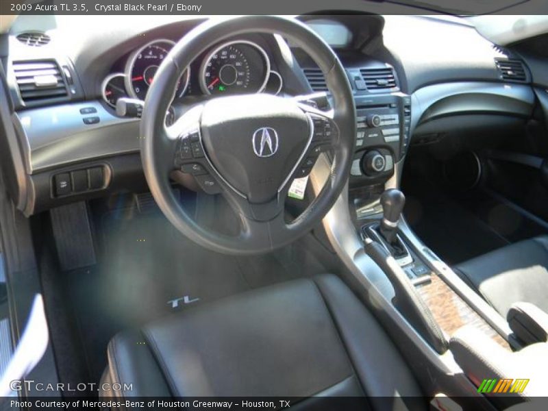 Crystal Black Pearl / Ebony 2009 Acura TL 3.5