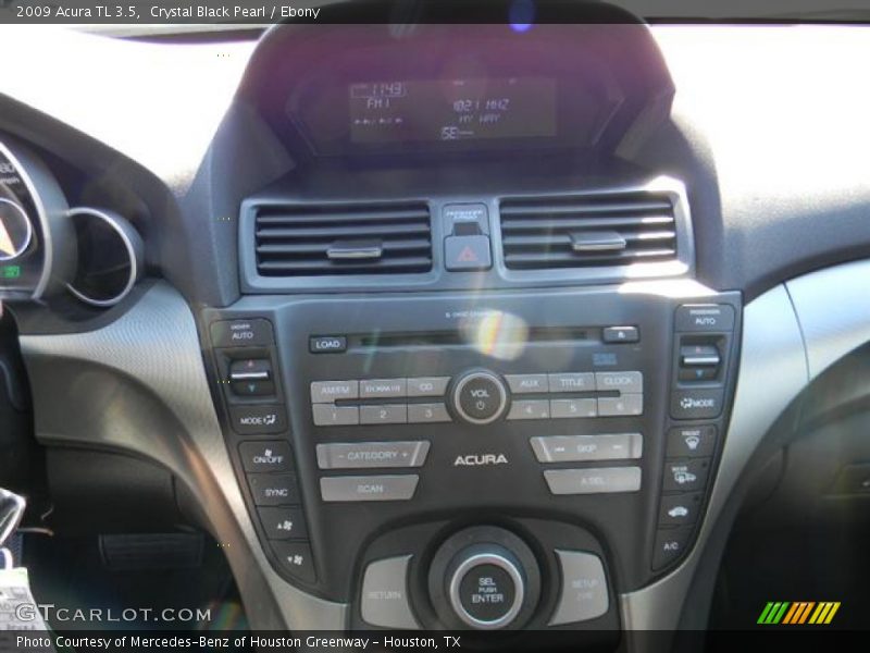 Crystal Black Pearl / Ebony 2009 Acura TL 3.5