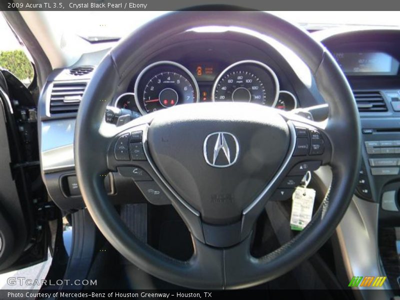 Crystal Black Pearl / Ebony 2009 Acura TL 3.5