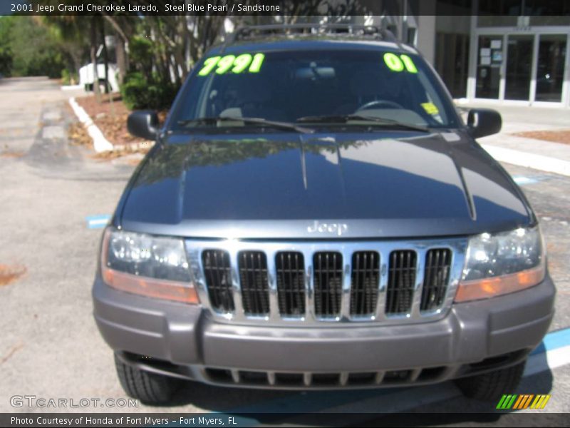 Steel Blue Pearl / Sandstone 2001 Jeep Grand Cherokee Laredo