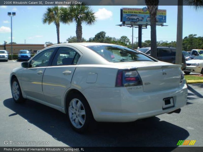 Dover White Pearl / Gray 2006 Mitsubishi Galant SE