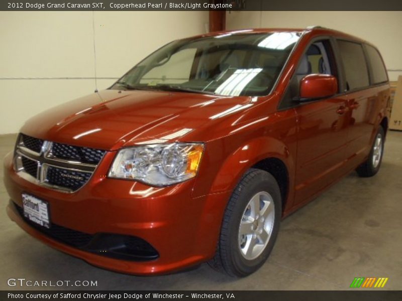Copperhead Pearl / Black/Light Graystone 2012 Dodge Grand Caravan SXT