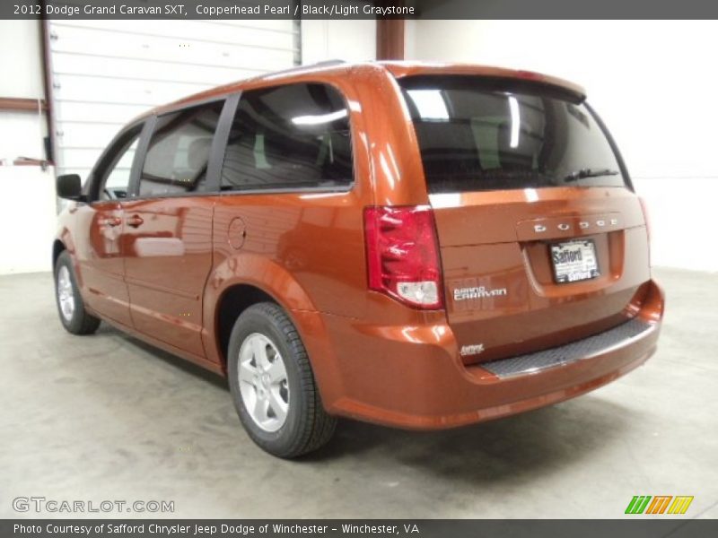 Copperhead Pearl / Black/Light Graystone 2012 Dodge Grand Caravan SXT