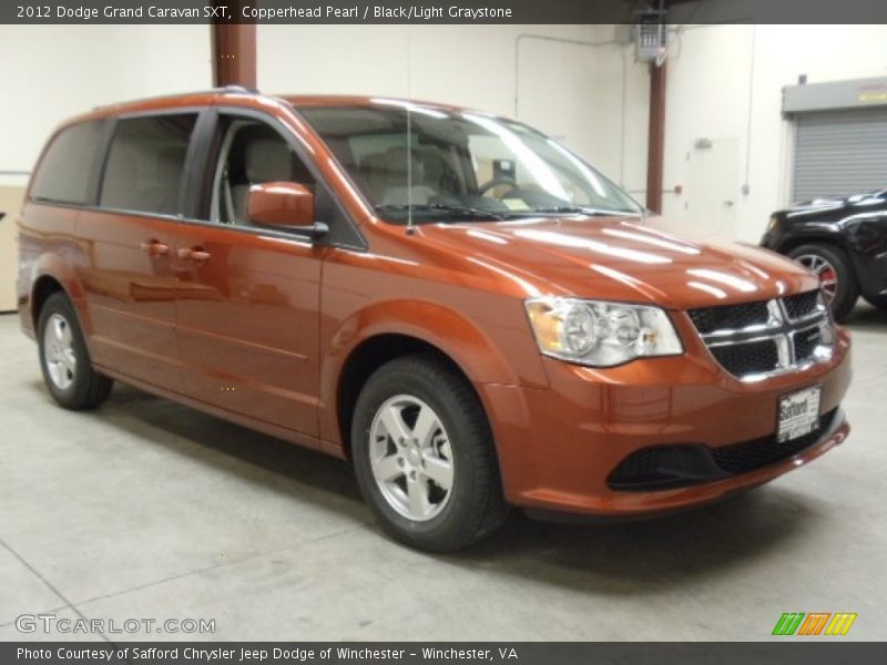 Copperhead Pearl / Black/Light Graystone 2012 Dodge Grand Caravan SXT