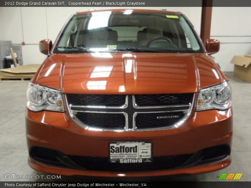Copperhead Pearl / Black/Light Graystone 2012 Dodge Grand Caravan SXT