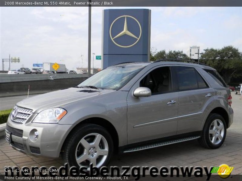 Pewter Metallic / Black 2008 Mercedes-Benz ML 550 4Matic