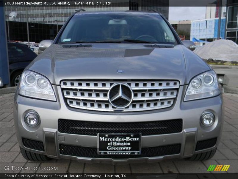 Pewter Metallic / Black 2008 Mercedes-Benz ML 550 4Matic