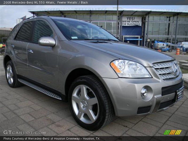 Pewter Metallic / Black 2008 Mercedes-Benz ML 550 4Matic