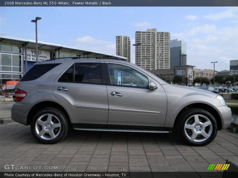 Pewter Metallic / Black 2008 Mercedes-Benz ML 550 4Matic