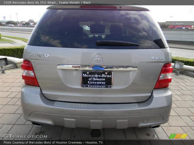 Pewter Metallic / Black 2008 Mercedes-Benz ML 550 4Matic