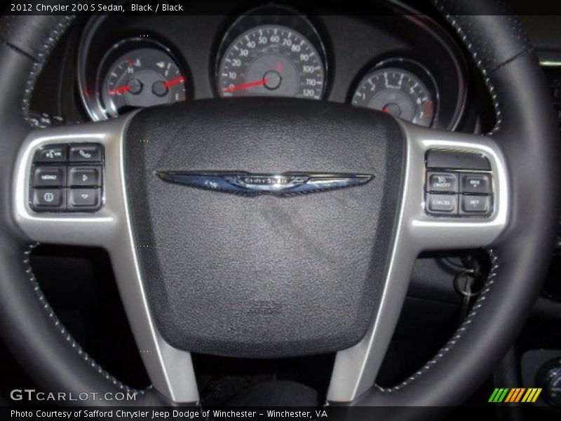 Black / Black 2012 Chrysler 200 S Sedan
