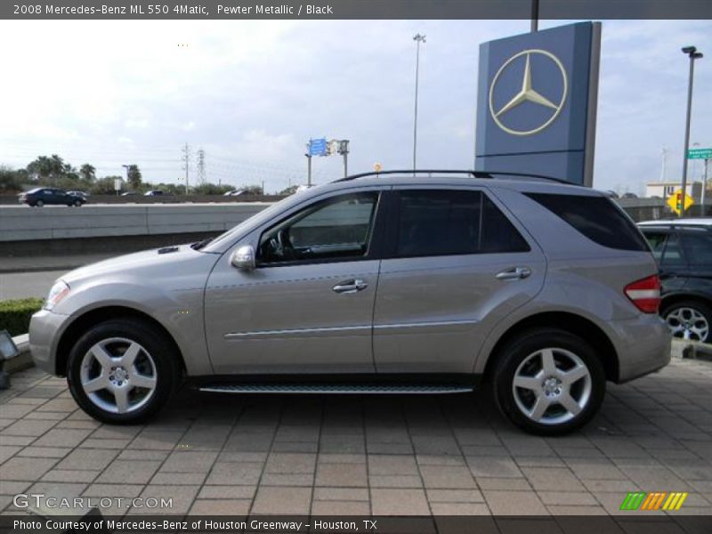 Pewter Metallic / Black 2008 Mercedes-Benz ML 550 4Matic