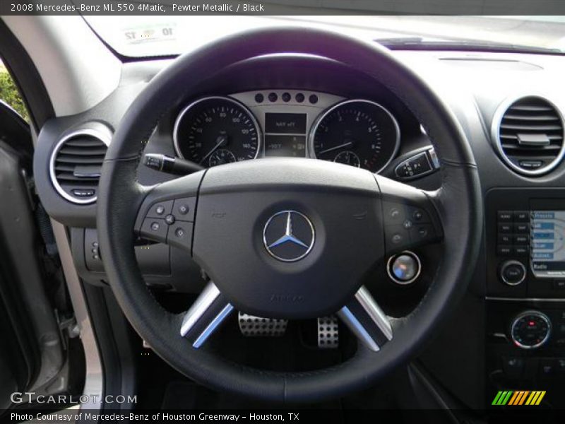Pewter Metallic / Black 2008 Mercedes-Benz ML 550 4Matic