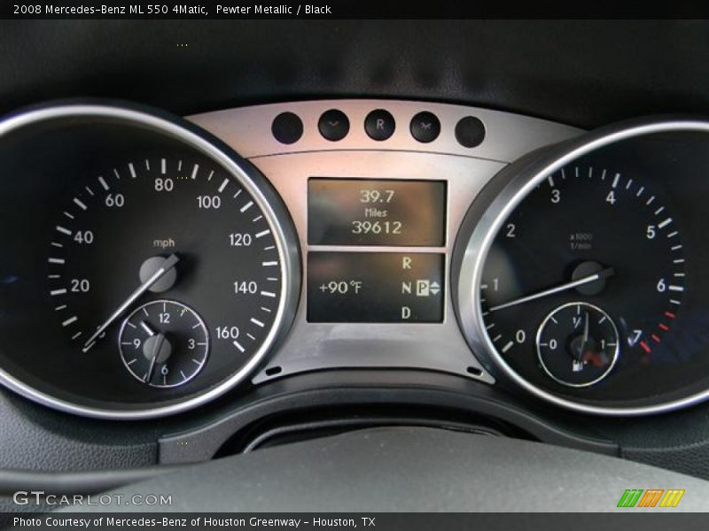 Pewter Metallic / Black 2008 Mercedes-Benz ML 550 4Matic