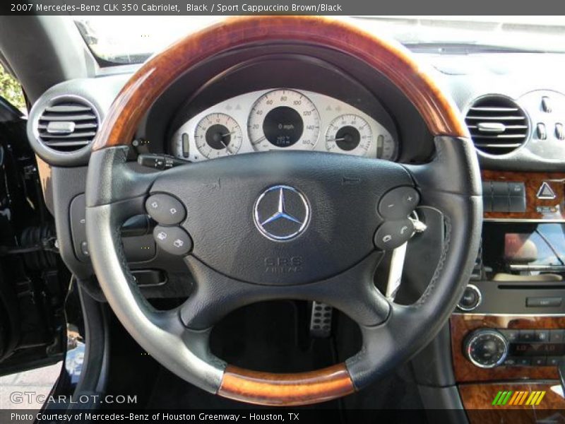 Black / Sport Cappuccino Brown/Black 2007 Mercedes-Benz CLK 350 Cabriolet