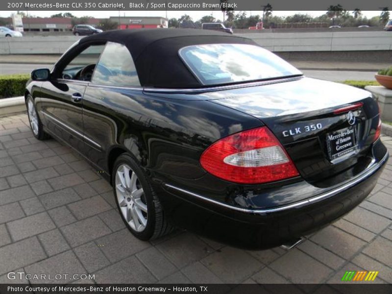 Black / Sport Cappuccino Brown/Black 2007 Mercedes-Benz CLK 350 Cabriolet
