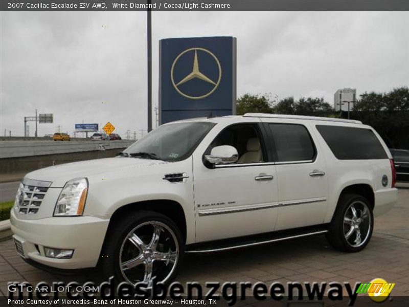 White Diamond / Cocoa/Light Cashmere 2007 Cadillac Escalade ESV AWD