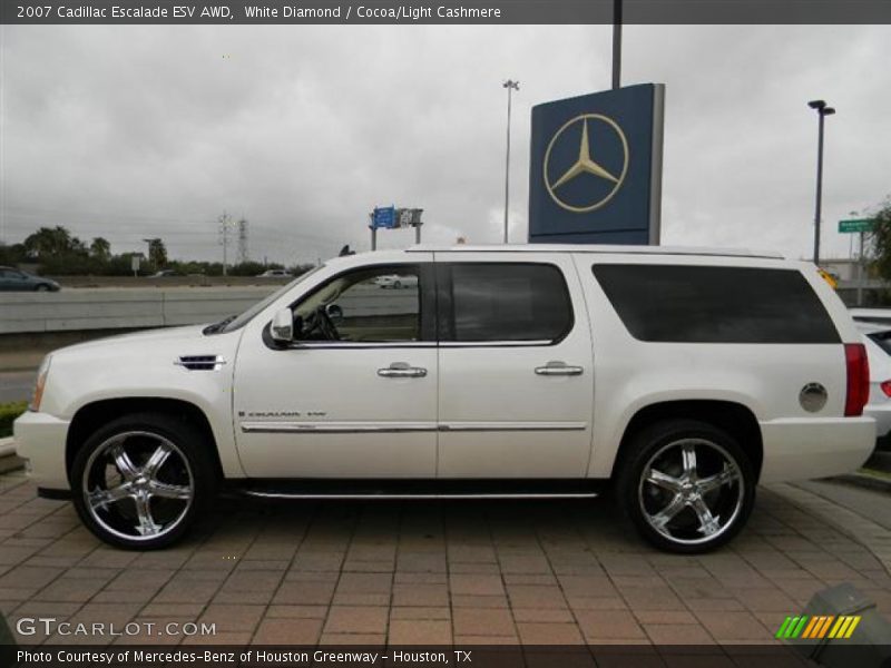 White Diamond / Cocoa/Light Cashmere 2007 Cadillac Escalade ESV AWD
