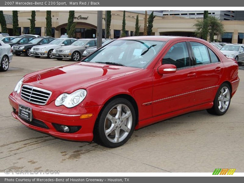 Mars Red / Black 2007 Mercedes-Benz C 230 Sport
