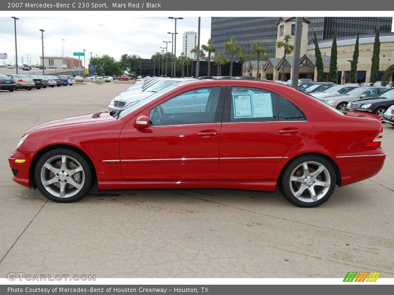 Mars Red / Black 2007 Mercedes-Benz C 230 Sport