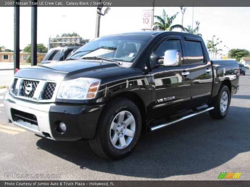 Galaxy Black / Steel Gray 2007 Nissan Titan LE Crew Cab