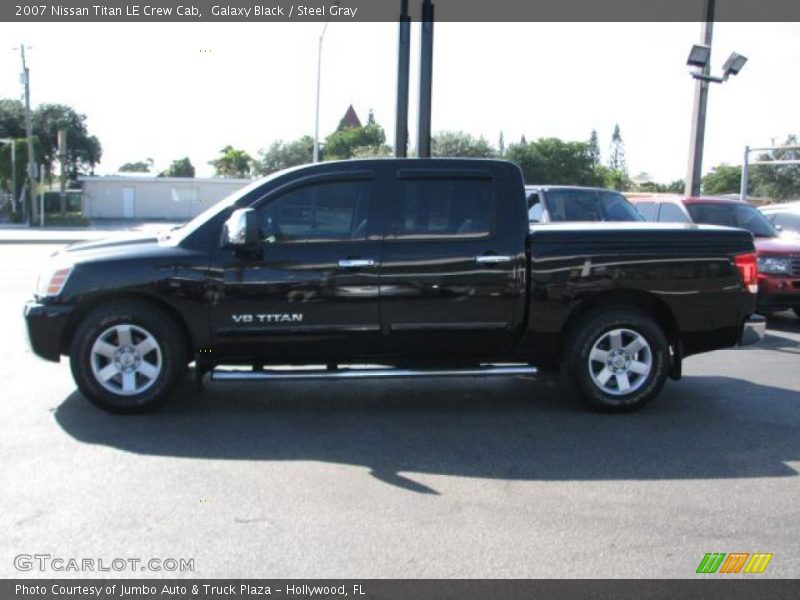 Galaxy Black / Steel Gray 2007 Nissan Titan LE Crew Cab