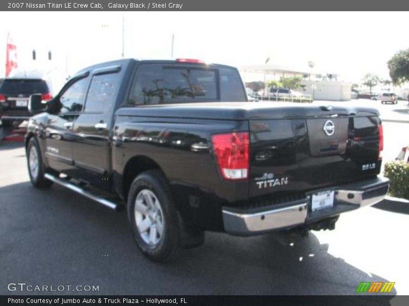 Galaxy Black / Steel Gray 2007 Nissan Titan LE Crew Cab