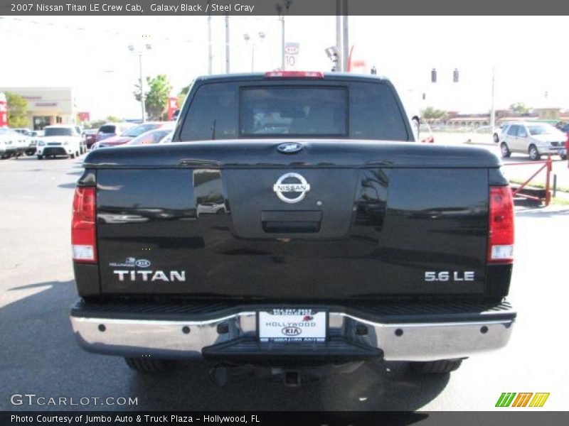 Galaxy Black / Steel Gray 2007 Nissan Titan LE Crew Cab