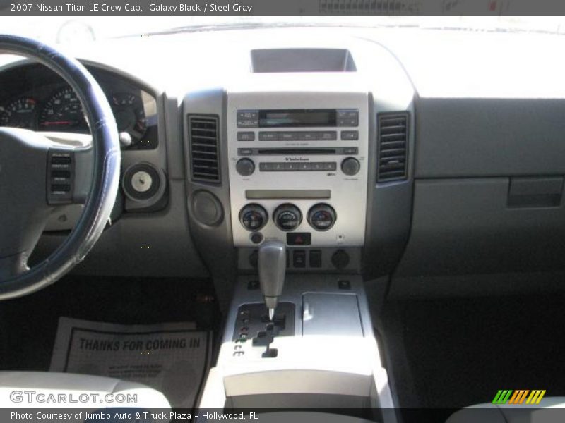 Galaxy Black / Steel Gray 2007 Nissan Titan LE Crew Cab